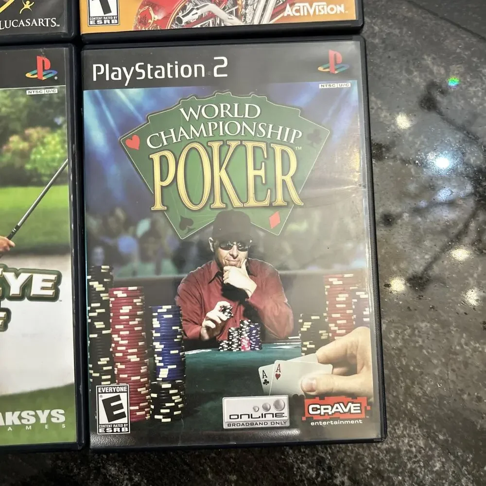 LOT of 4 Sony PlayStation 2/PS2 Games Thrillville American Chopper Poker Golf